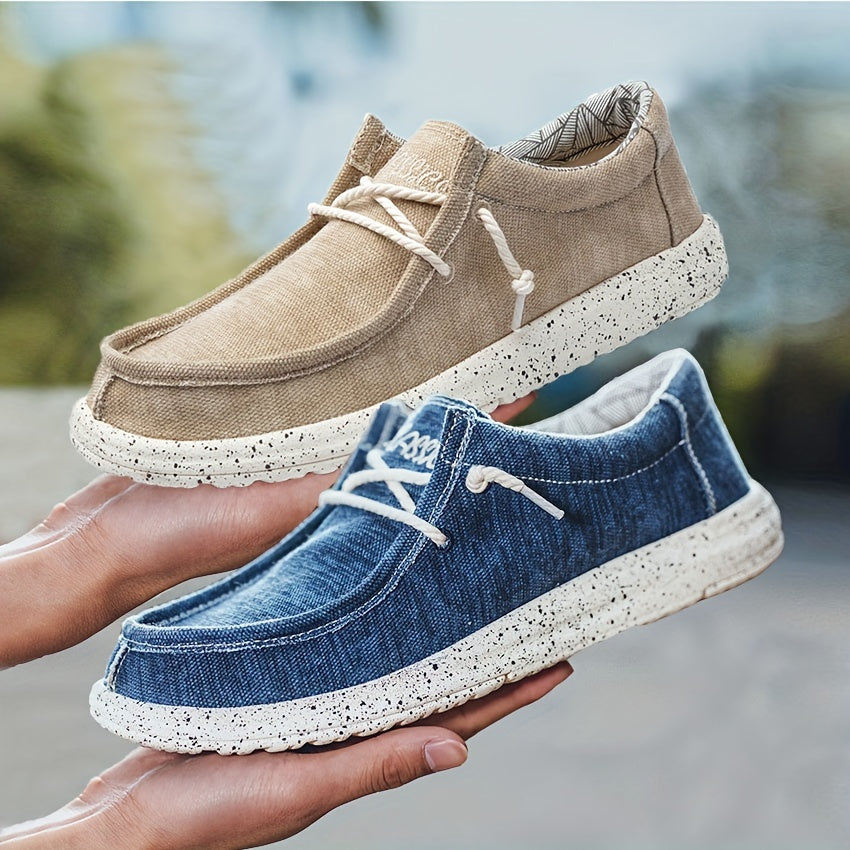 Men's Denim Slip On Loafers Flat Shoes