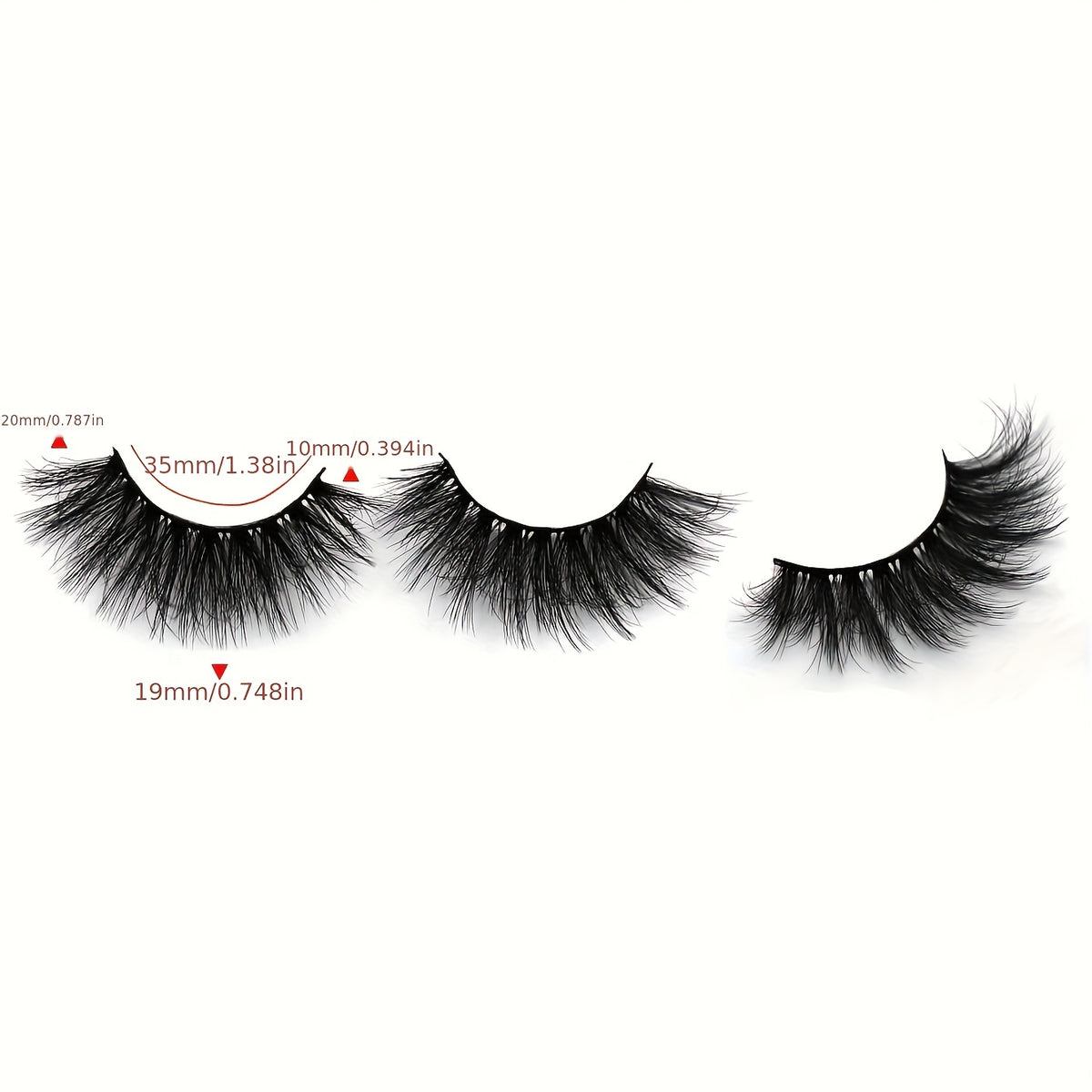 7 Pairs Fluffy Cluster Like False Eyelashes 19mm Thick Curling Makeup