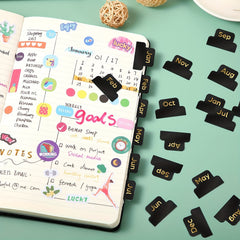 24pcs Adhesive Monthly Planner Labels Multicolor Office Study Plan Organizer