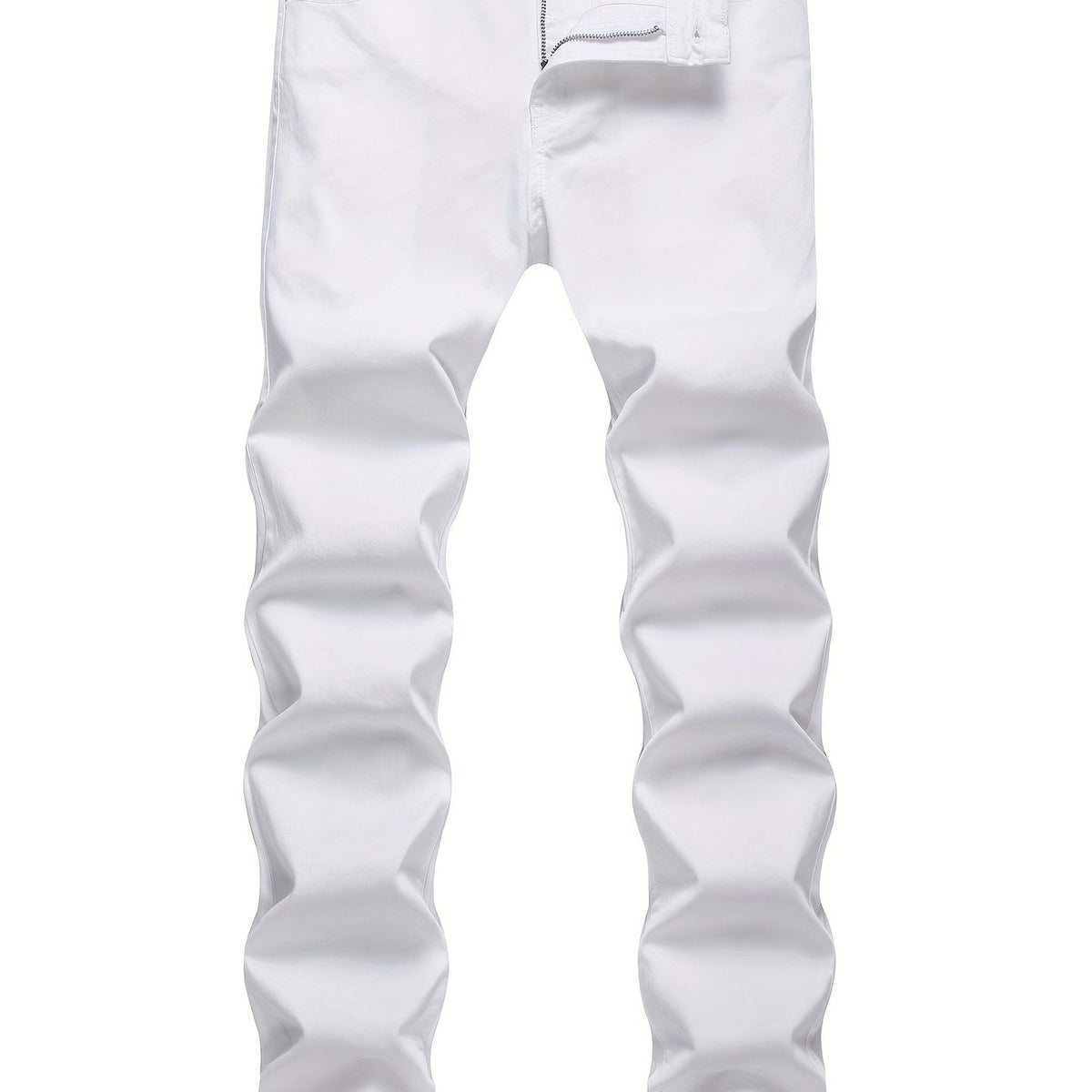 Men's Solid Denim Pants Outdoor Wear For Spring And Fall