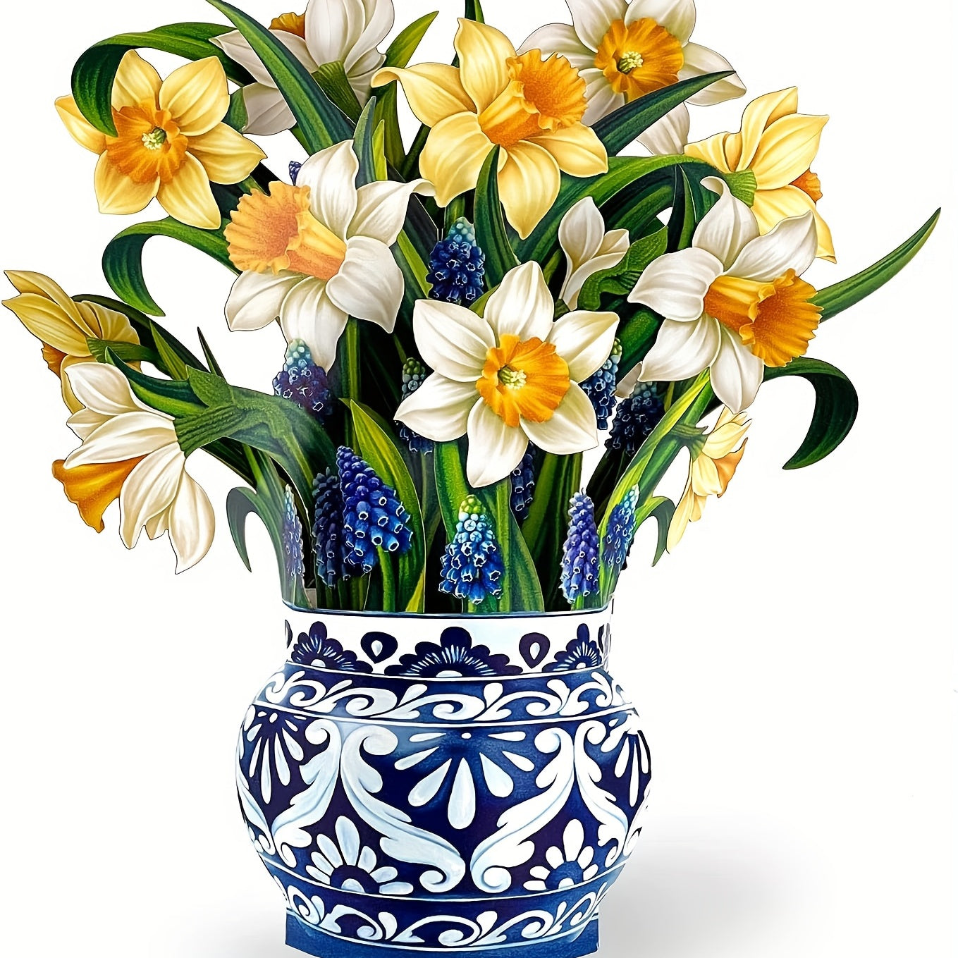 1pc Pop Up Daffodils Paper Flower 3D Greeting Card