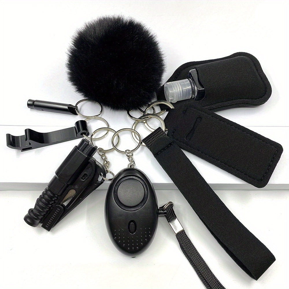 9pcs Women's Safety Keychain Set with Personal Alarm