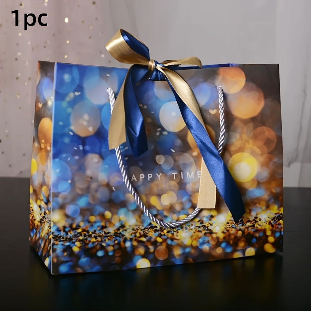 Happy Time Gift Bag Butterfly Bag Birthday Handbag Candy Paper Bag Storage Bag