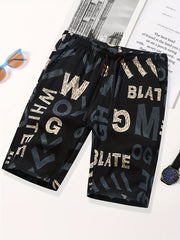 Men's Comics Beach Shorts Active Slightly Stretch Drawstring Shorts