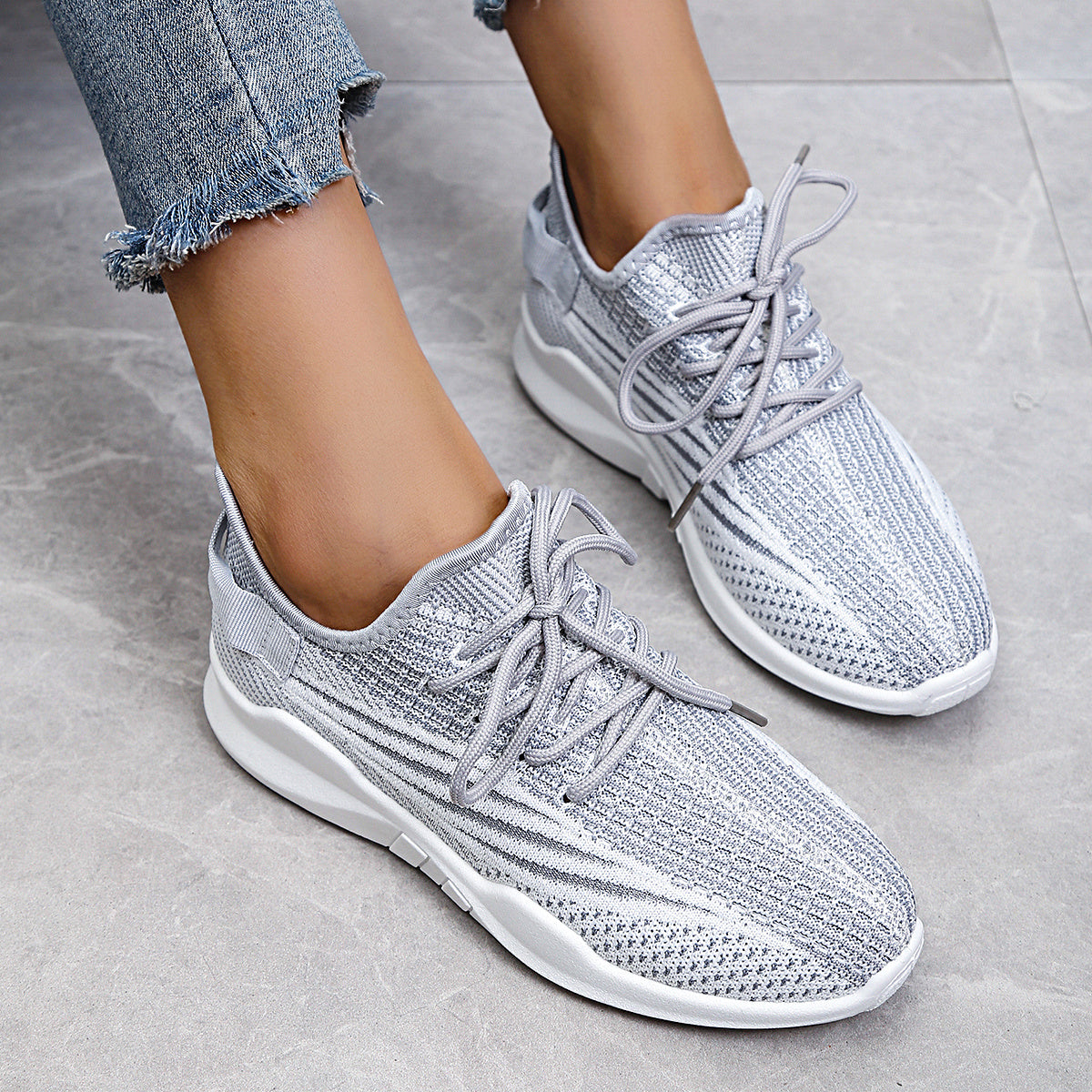 Women's Casual Sports Shoes Lightweight Woven Shoes