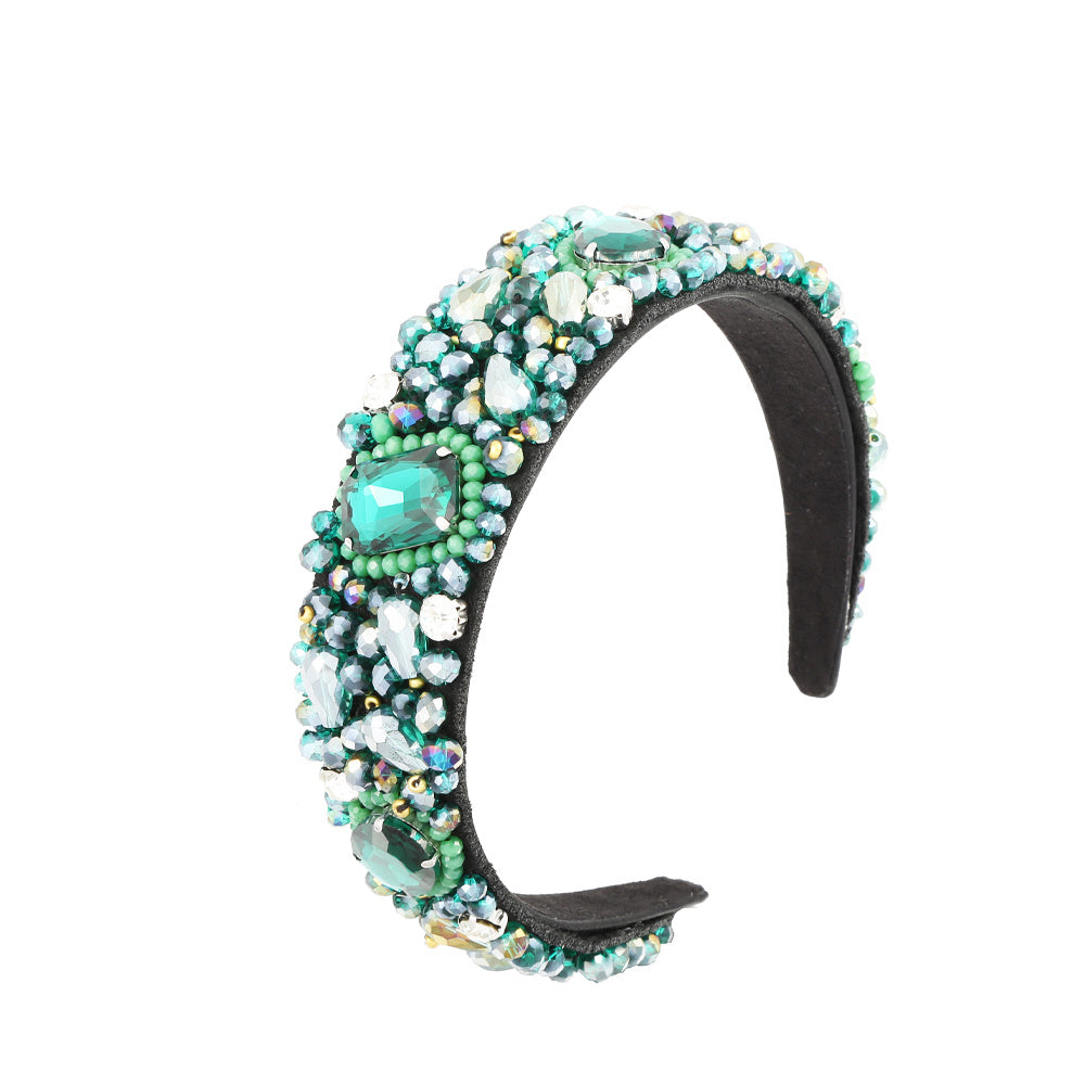 Colorful Glass Crystal Headband for Women
