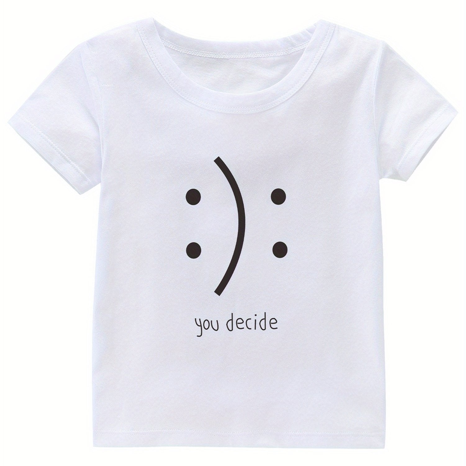 Girl's Cotton T shirt Casual Slight Stretch Tee For Summer