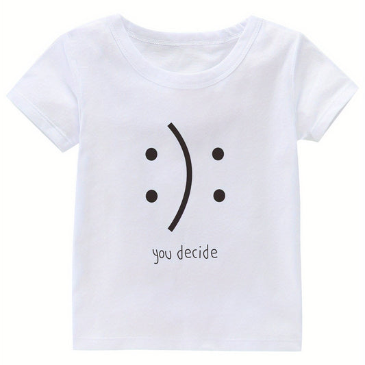 Girl's Cotton T shirt Casual Slight Stretch Tee For Summer