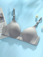 Lace Push Up Bra Front Buckle Wireless T-Shirt Bra