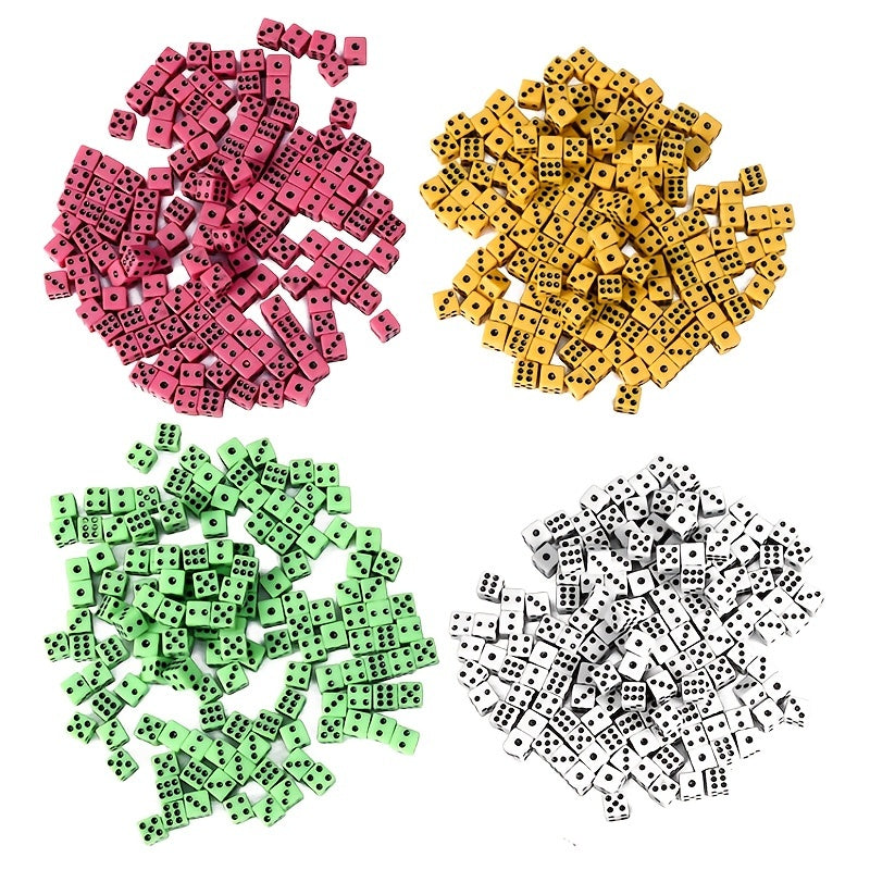 100pcs 8mm 4 Plastic Dice for Parties Chess Games