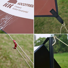 Vinyl Coated Camping Canopy Tent Windproof Portable Rainproof Sunscreen
