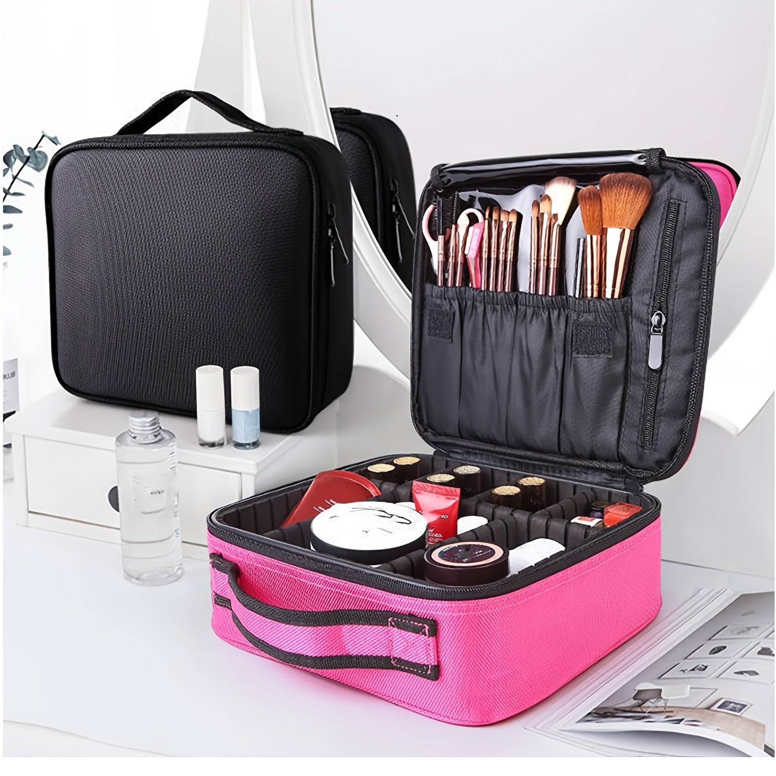Makeup Bag Travel Large Cosmetic Bags Waterproof Vanity Cases