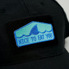 1pc Shark Slogan Morale Patch Hook & Loop Emblem