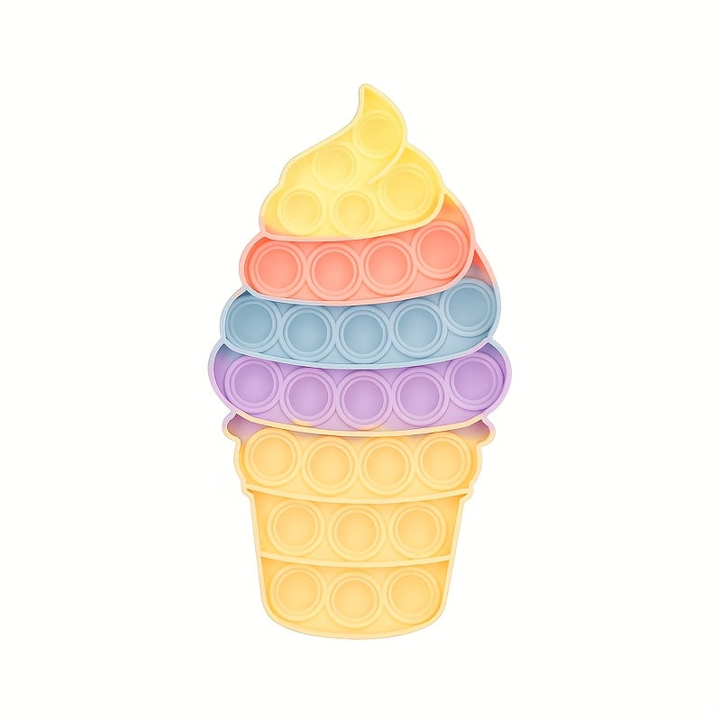 Colorful Ice Cream Cone Bubble Press Fidget Toy for Adults and Kids