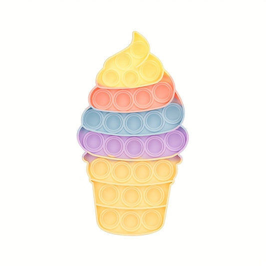 Colorful Ice Cream Cone Bubble Press Fidget Toy for Adults and Kids