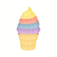 Colorful Ice Cream Cone Bubble Press Fidget Toy for Adults and Kids