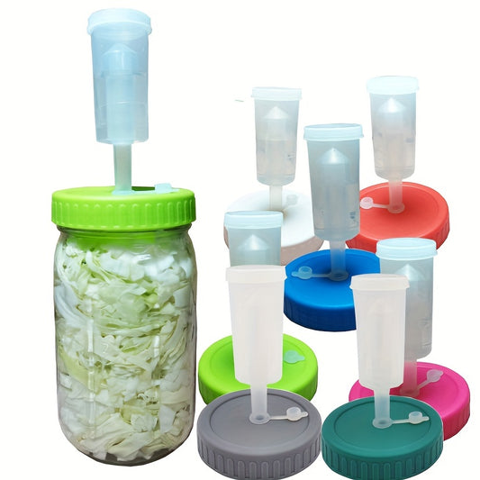 Wide Mouth Mason Jar Airlock Lid for Fermenting Sauerkraut Kimchi Pickles