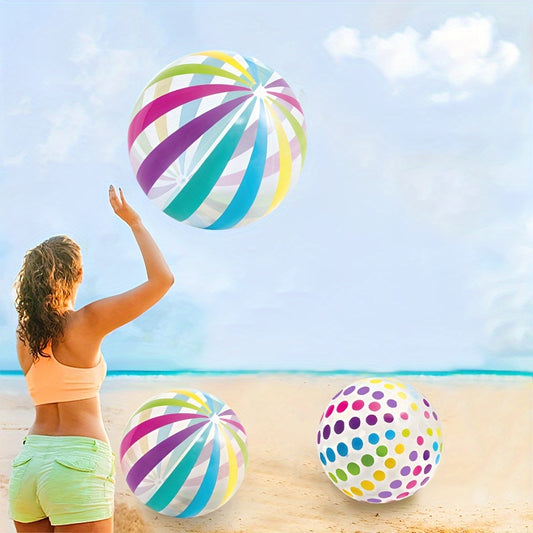 Colorful Striped Inflatable Dot Ball for Pool Parties & Family Gatherings