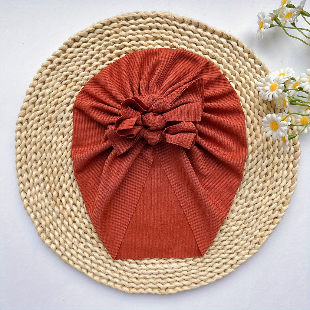Soft Elastic Strip Flower Baby Hat For Girl