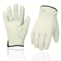 Soft Thin Goatskin Work Gloves Leather Gardening Gloves Outdoor Yard Garden