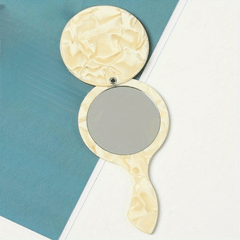 Acetate Handheld Makeup Mirror Travel Portable Hand Mirror
