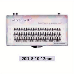 60pcs Cluster Lashes 20D 30D 40D 50D 8 12mm Mix D Curling DIY Individual Lashes
