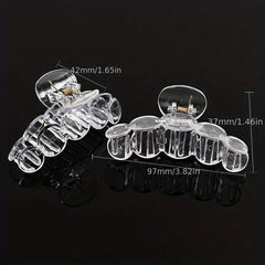 Transparent Hair Claw Clip Nonslip Shark Claw Ponytail Holder