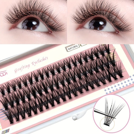 60 Cluster Lashes 20D C Curl Soft Natural False Eyelashes DIY Extension