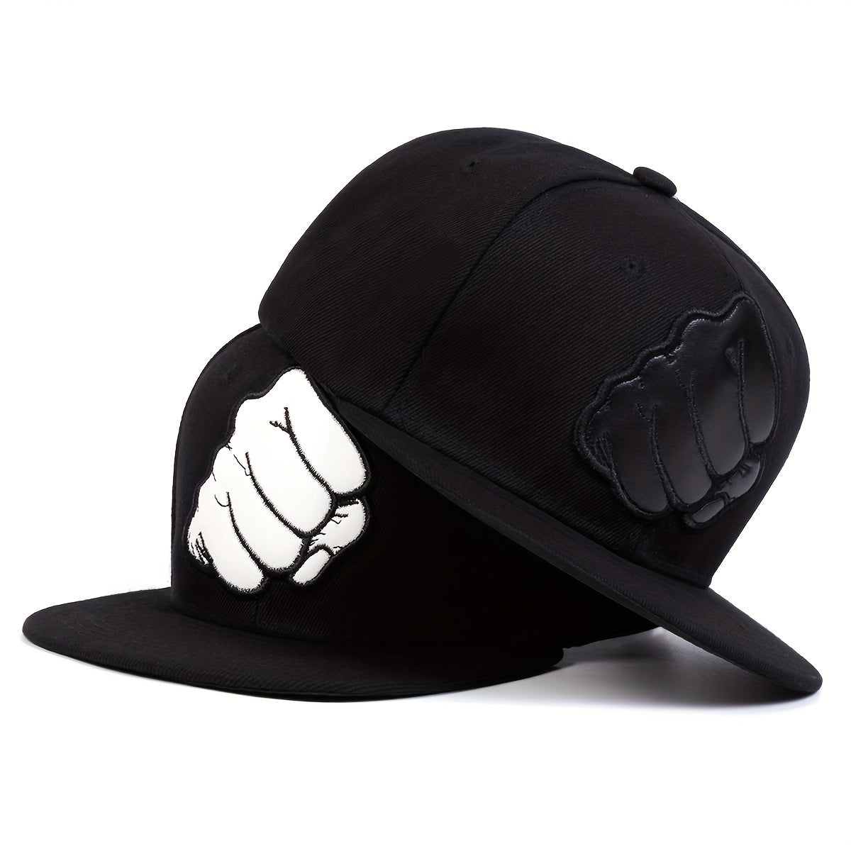 Fist Patched Baseball Cap Outdoor Sun Hat Flat Brim Cap