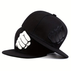 Fist Patched Baseball Cap Outdoor Sun Hat Flat Brim Cap