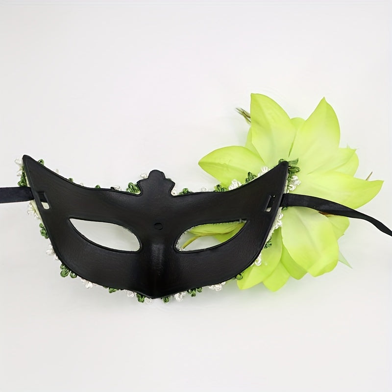 Prom Mask Women's Green Lace Mask Halloween Costume
