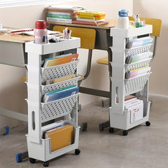 Minimalist Movable Bookshelf With Wheels For Organizing Books & More