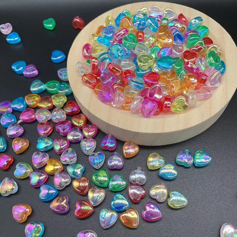 150pcs DIY Heart-shaped Beads Set for Kids Jewelry Making