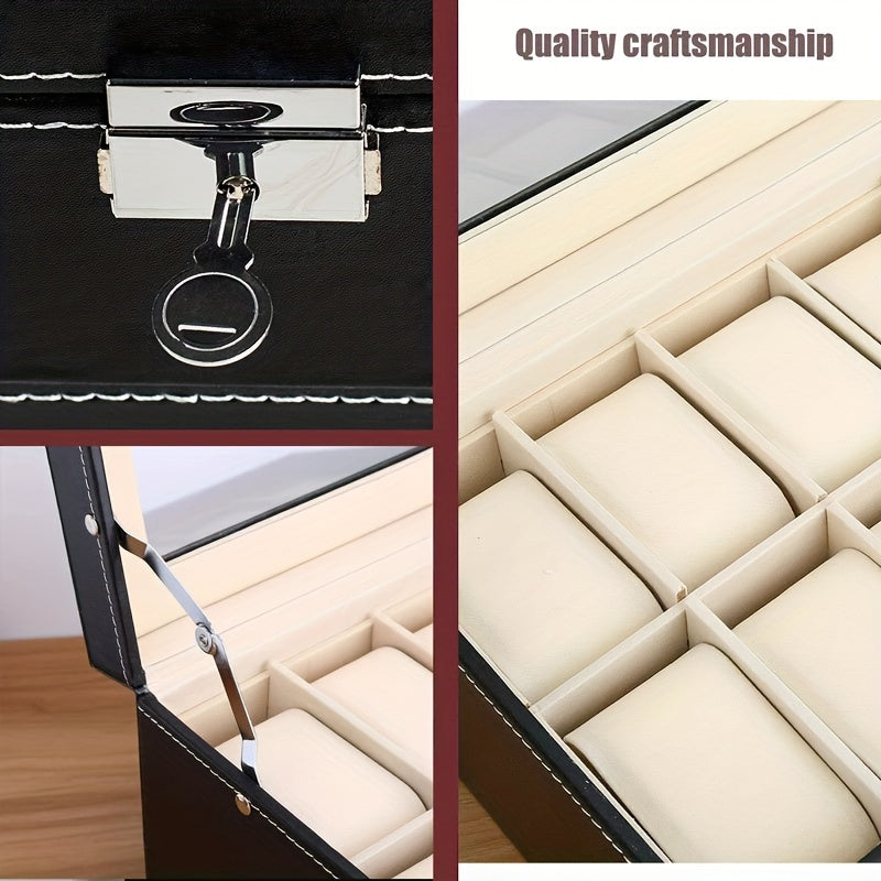 20 Bit PU Watch Organizer Jewelry Box