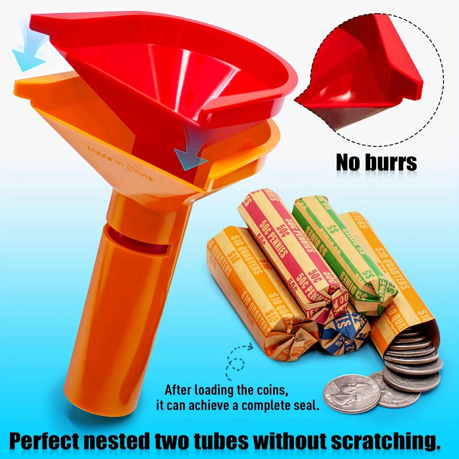 Coin Sorter Tubes Counters & Wrappers Coin Storage Organize Count