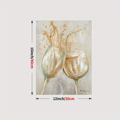 Wine Pictures Poster Red Wine Bottle Kitchen Wall Decor Canvas Wall Art