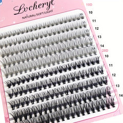 200Pcs 10D 20D Cluster Lashes D Curling Eyelash Extension