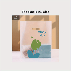 50pcs Die Cut Plastic Merchandise Shopping Bags With Handle Gift Bag