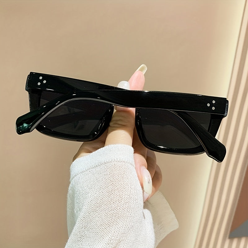 Square Sunglasses Rivet Anti Glare UV400 Sun Shades for Vacation Beach Party