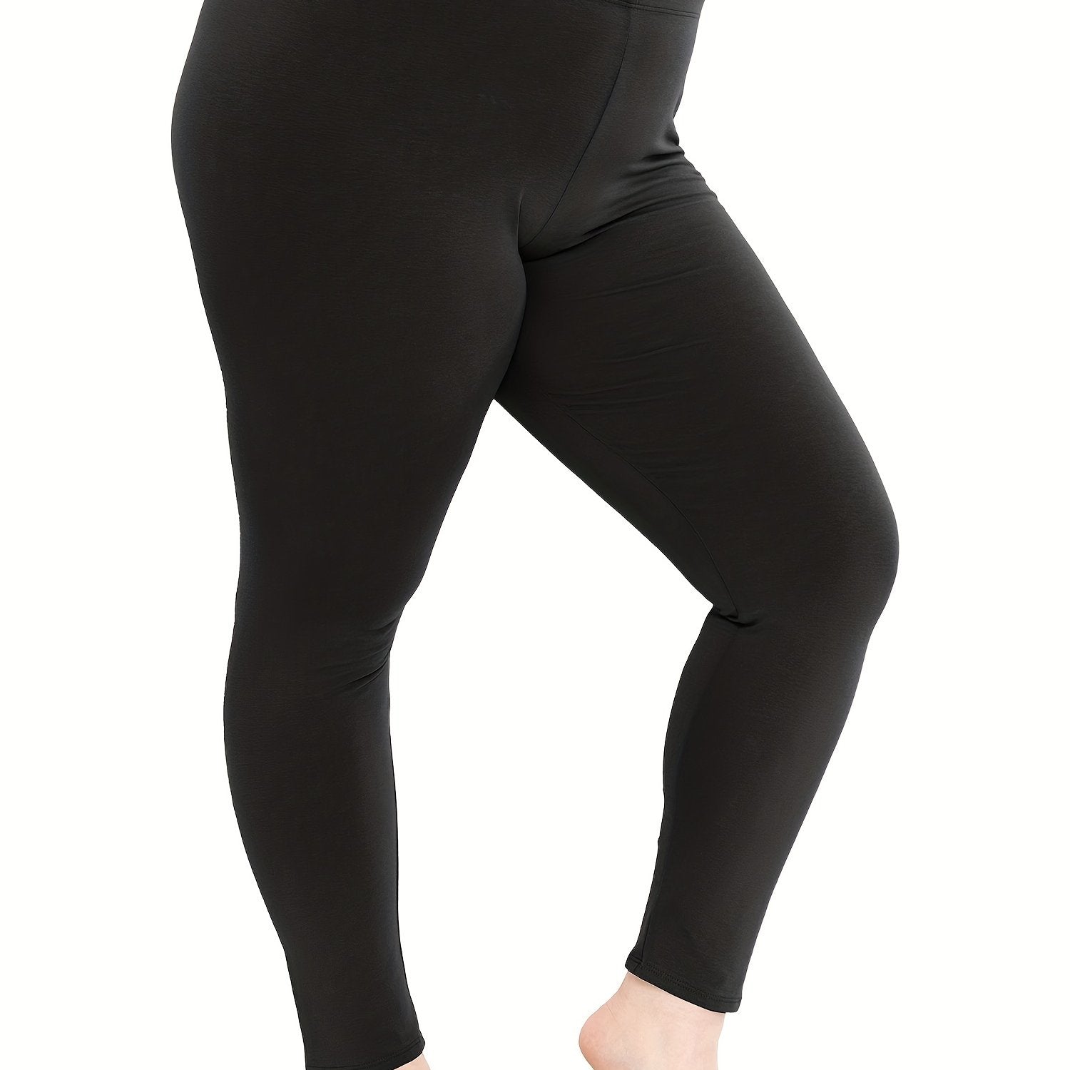 Women's Plus Size Skinny Trousers Elastic High Rise Stretch Pants