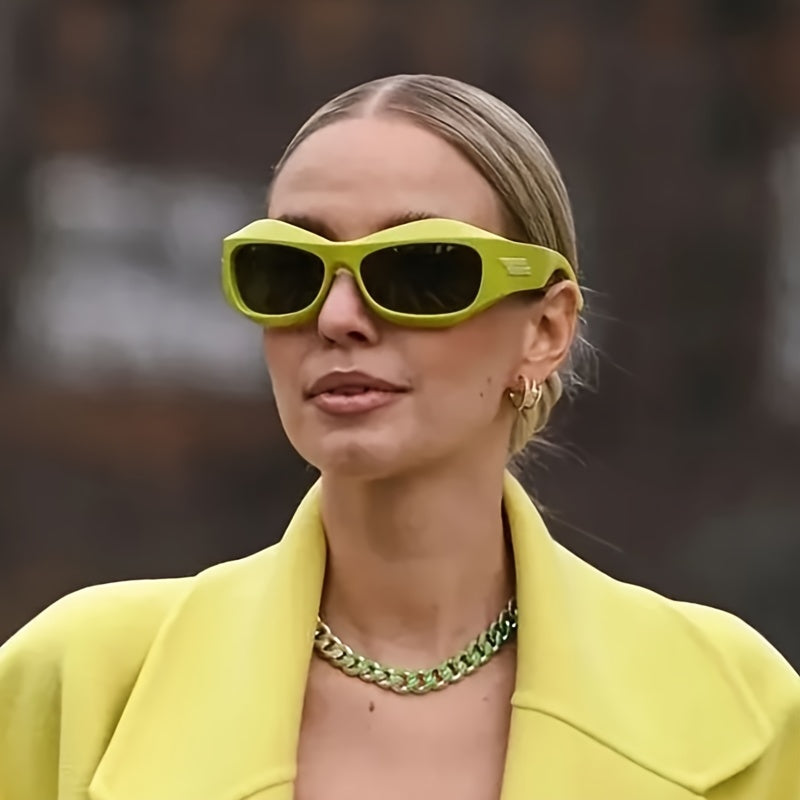 Wrap Around Sunglasses Thick Frame Y2K Shades Glasses Women