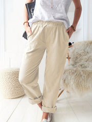High Waist Straight Leg Pants Casual Women's Clothing