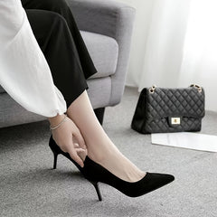 Women's Pointed Toe High Heels Slip On Stiletto Party Shoes