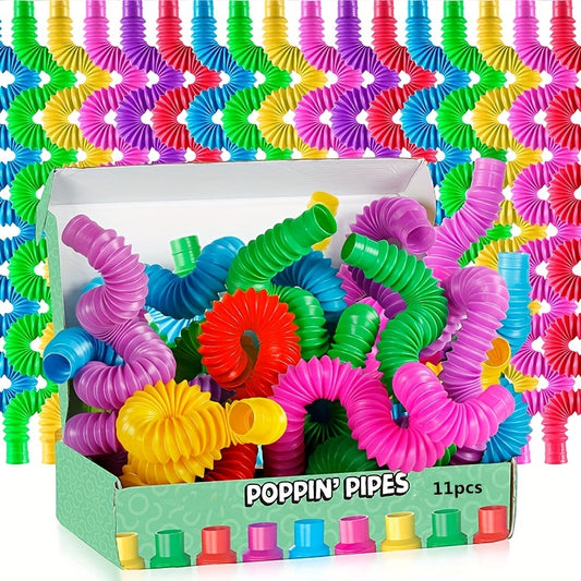 11pcs Pop Tubes Activity Toys For Kids 18M-12Yrs
