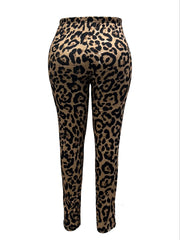  Leopard Print High Rise Skinny Leggings