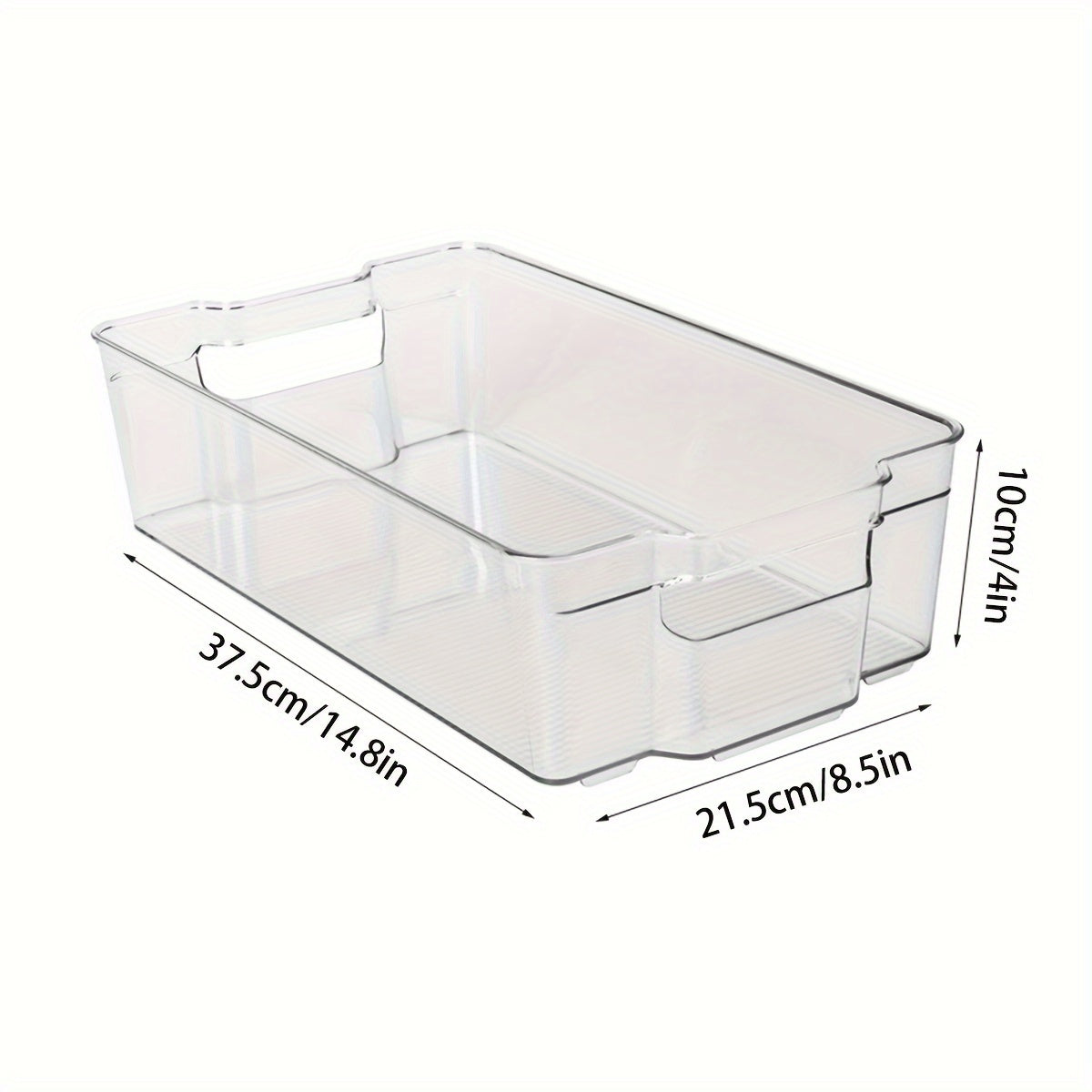 Clear Plastic Refrigerator Organizer Bins for Kitchen and Pantry