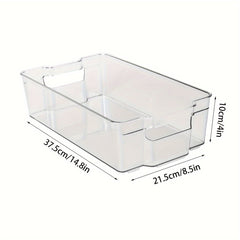 Clear Plastic Refrigerator Organizer Bins for Kitchen and Pantry