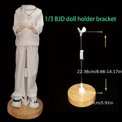 Stainless Steel BJD Doll Stand Doll Support Holder Silvery Gray
