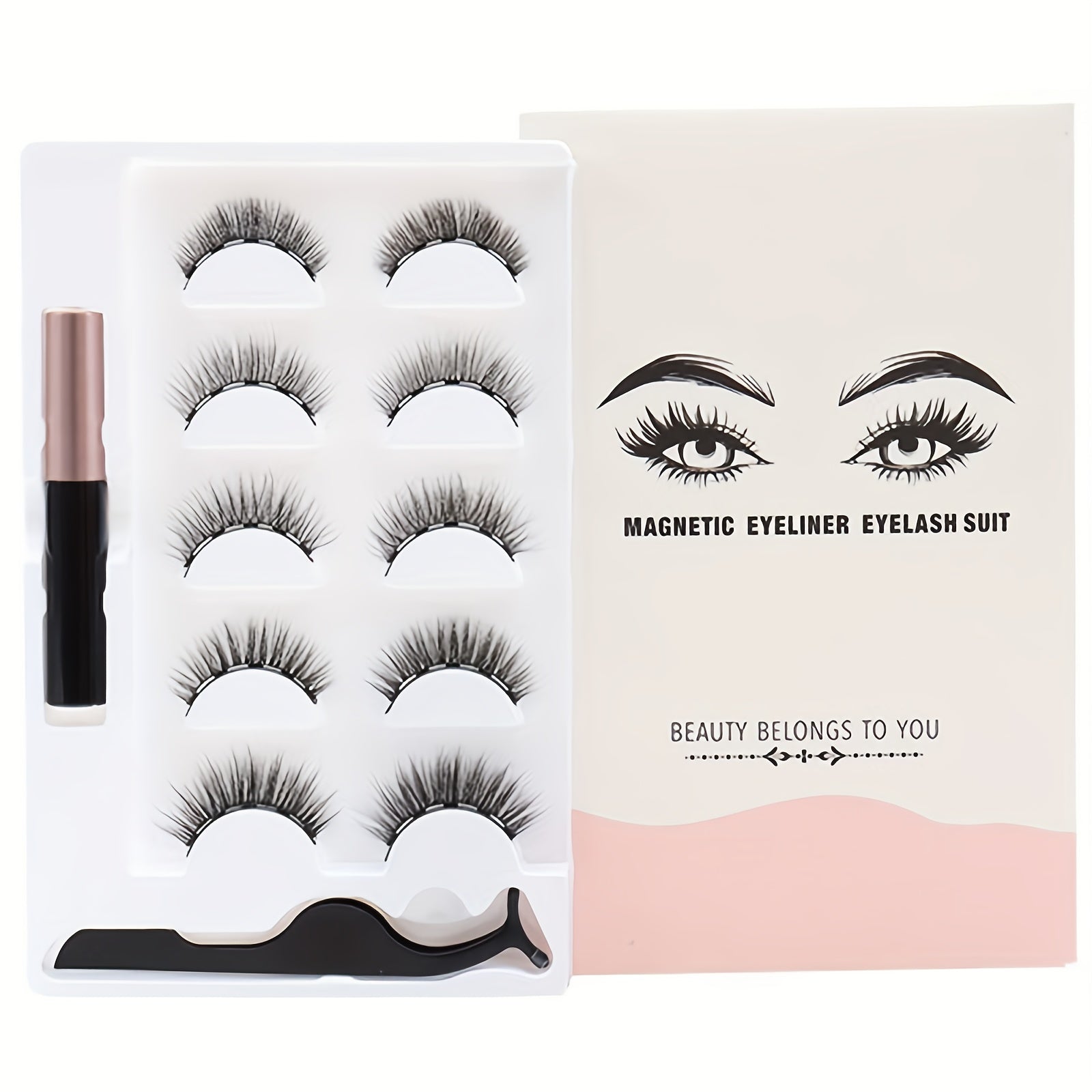 5 Pairs Magnetic Eyelashes Extension Kit Natural Look