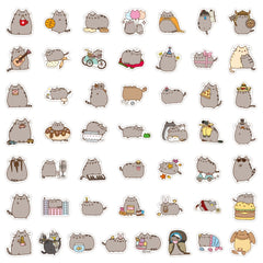 100pcs Cat Stickers Laptop Skateboard Water Bottles Guitar & More